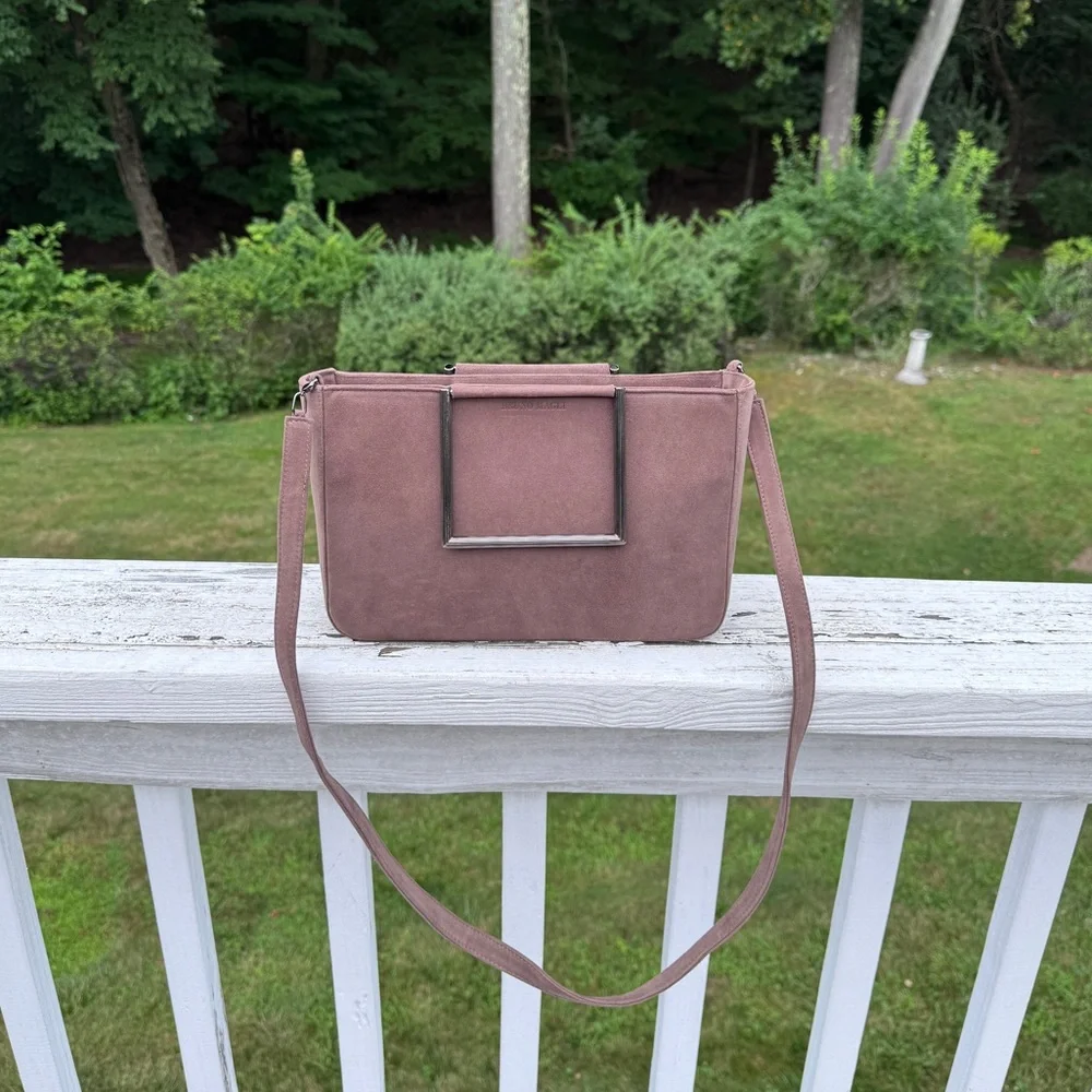 Bruno‎ Magli Suede Taupe Crossbody / Handbag